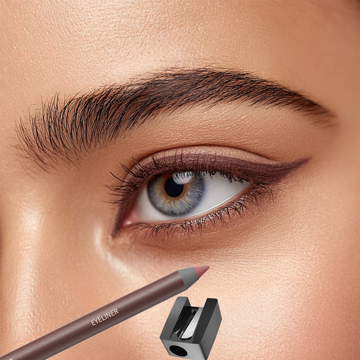 Eyeliner Pen, Waterproof And Sweatproof, Long Lasting Smudge ProofHard Refill Eyebrow Pencil