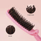 Foldable Nylon Bristle Hair Brush For Smoothing Detangling And Volumizing With Portable Design For Travel And Daily Use