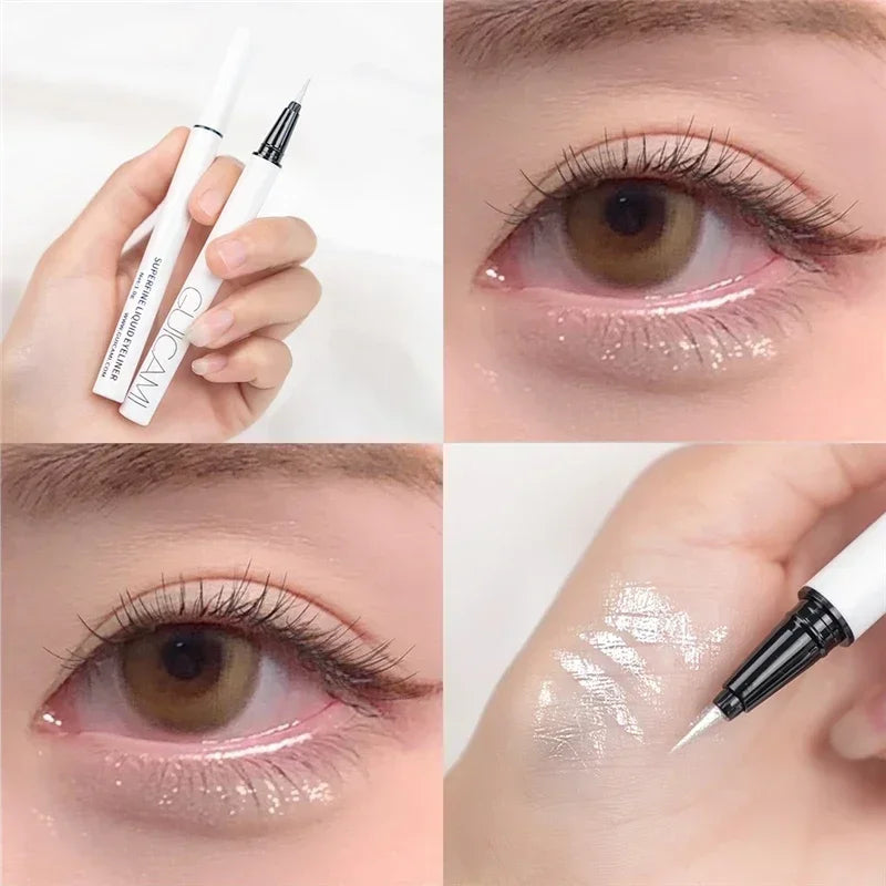 Ultra-fine Liquid Lying Silkworm Eyelash Pen Matte Brown Gray Eyeliner Highlighter Pencil Smooth Lasting Eye Shadow Stick Makeup