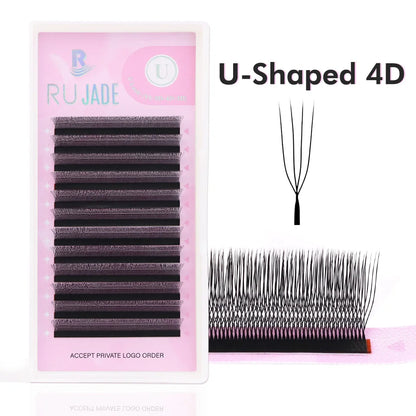 2D Y Single Tip Eyelash Extension 3D 4D W Natural Soft Wispy Eyelashes Individual False Lashes Mesh Net Cross Lash Makeup Cilio