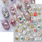 3D Winter Snowflakes Snow Globe Nail Sticker Cute Christmas Snowman Gold Star Nail Art Decals 5D Stickers Decorations Manicure