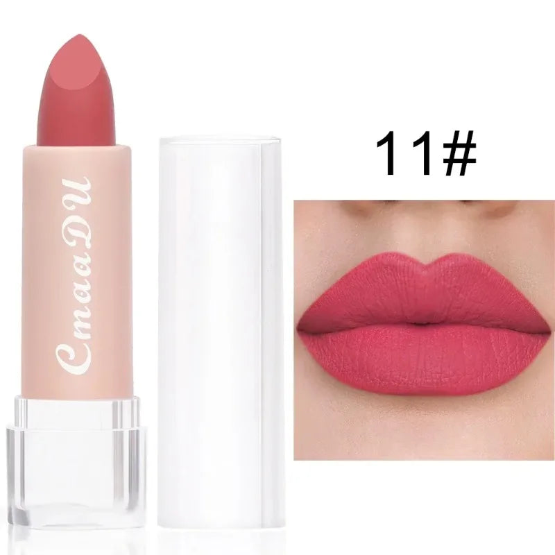 15 Color Lipstick Waterproof Long Lasting Matte Velvet Sexy Red Beauty Lip Gloss Nude Glitter Lip Gloss Rich Red Lip Tint Makeup
