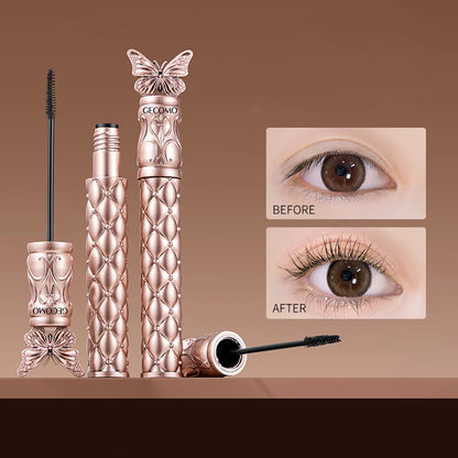 GECOMO Butterfly Flying Volume Mascara Curl Long-lasting Makeup Thin Brush Eyelash Primer Shape