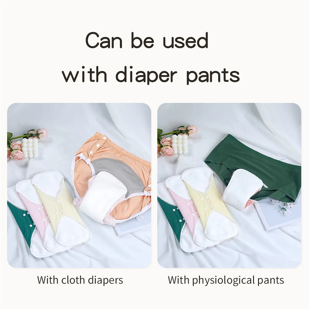 1pc Washable Sanitary Pads for Women, Reusable Menstrual Period Underwear Liners Panty Pads, 3-Layer Absorbent