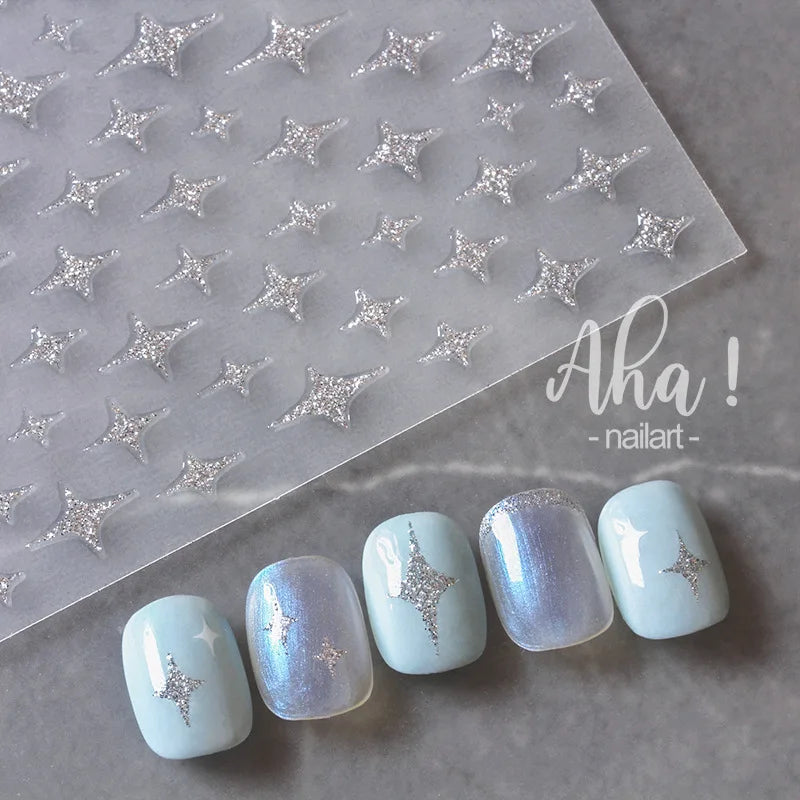 Golden Thread Butterfly Jelly Series Nail Art Stickers High Quality New Bronzing DIY Manicure Decal Decoration