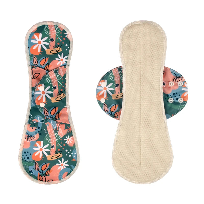 2pcs Reusable Menstrual Pads Heavy Flow Overnight Daily Pads Panty Gasket Washable Sanitary Cotton Pads for Women New Arrival