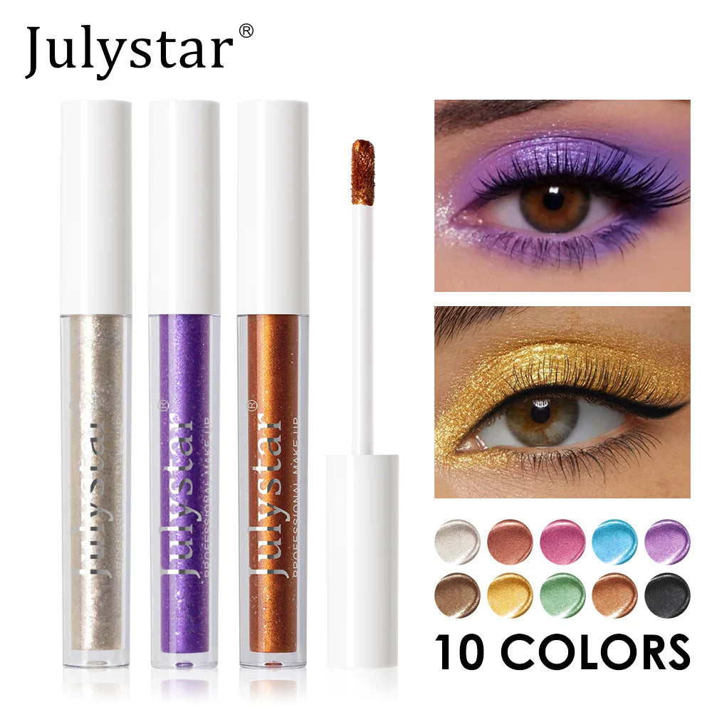 Metallic Purple Liquid Eyeshadow Pen Shimmer Pink Green Blue Gold Diamond Shiny Eye Shadow Stick Giltter Highlighter Pen Makeup