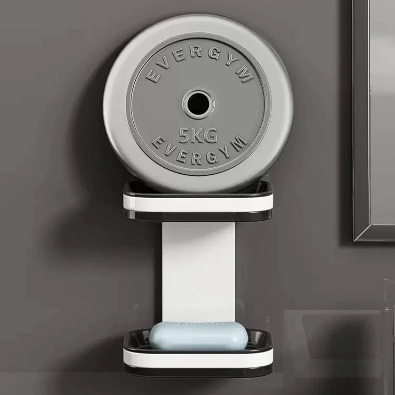 Wall-mounted Soap Box, Toilet Non-punching Double-layer Soap Drain Box, Household Bathroom Storage Soap Rack