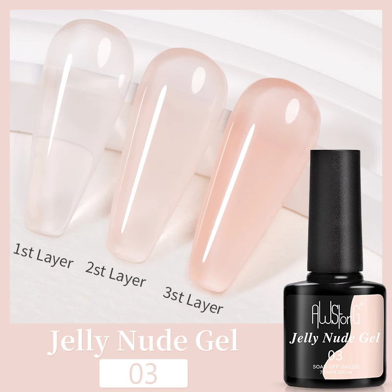 AWStorG 15ml 8 In 1 Reinforcement Gel Nail Gel Multifunctional Clear Gel Nail Polish Nail Strengthener Gel Nail Extension Hard