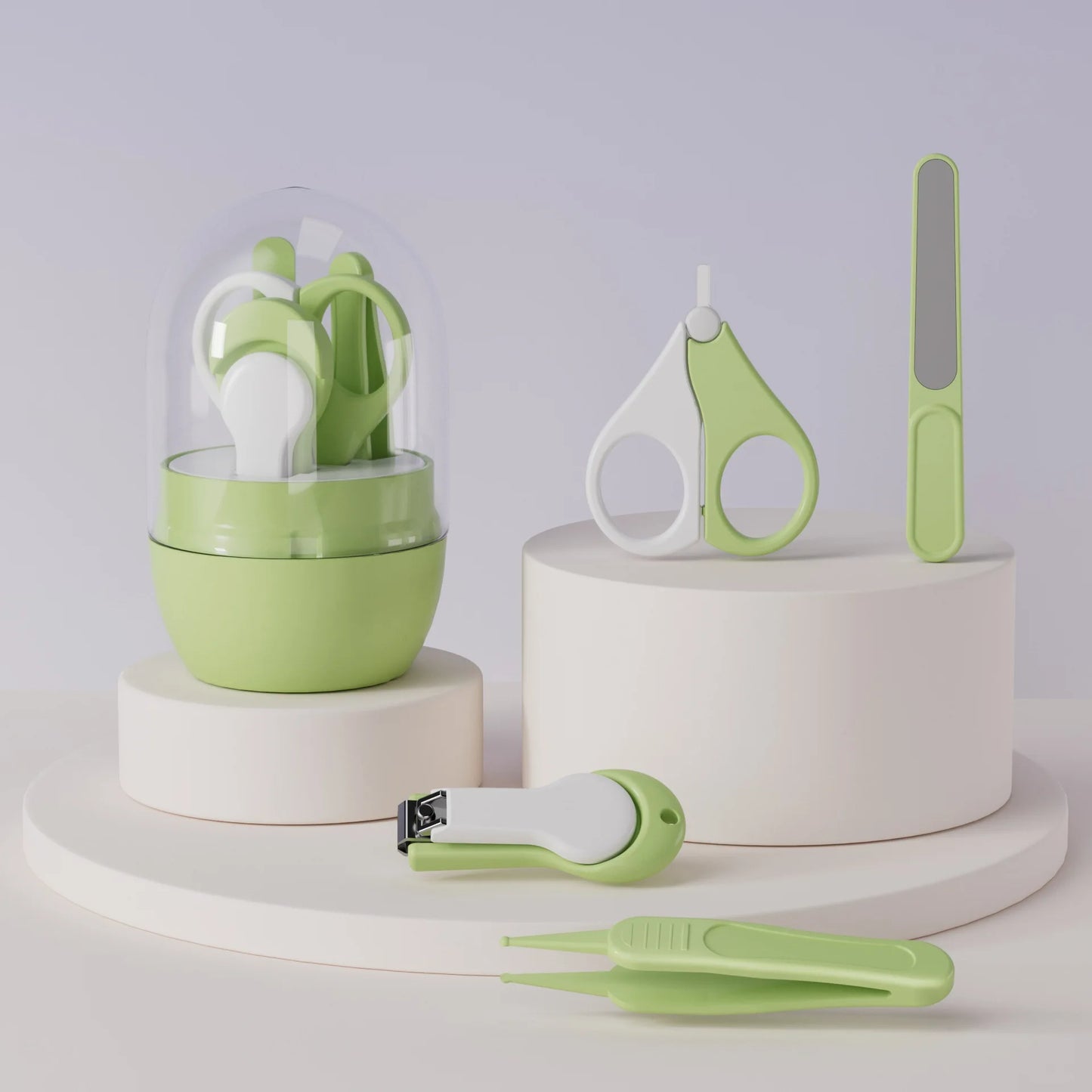 Newborn Baby Nail Scissor Baby Nail Care Tool Kid Safe Portable Nail Clipper Trimmer Tweezer with Box Children Manicure Kit