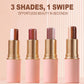 3-in-1 Eyeshadow Stick Lazy Tricolor Gradient Shimmer Eye Shadow Highgloss Quick Application Smudge Proof Waterproof Cosmetics