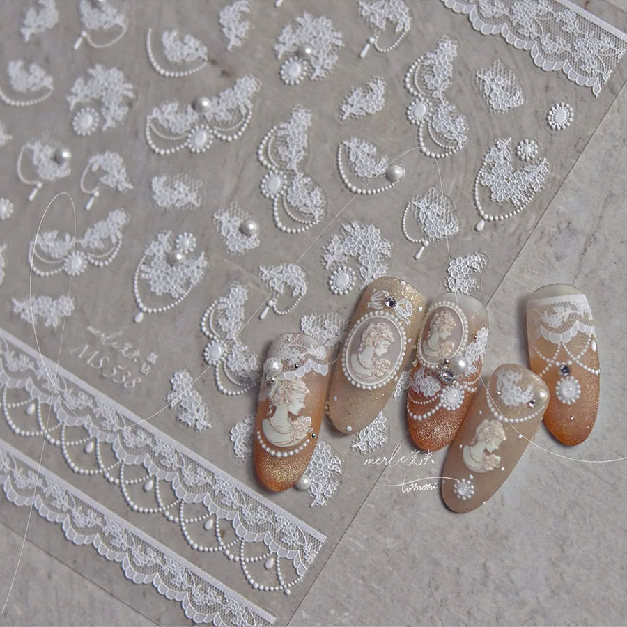 Golden Thread Butterfly Jelly Series Nail Art Stickers High Quality New Bronzing DIY Manicure Decal Decoration
