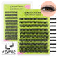 GROINNEYA Lashes Clusters 8-16mm Fluffy Volume Clusters Lashes 80D Faux Mink Eyelashes Cluster Natural Thick False Eyelashes