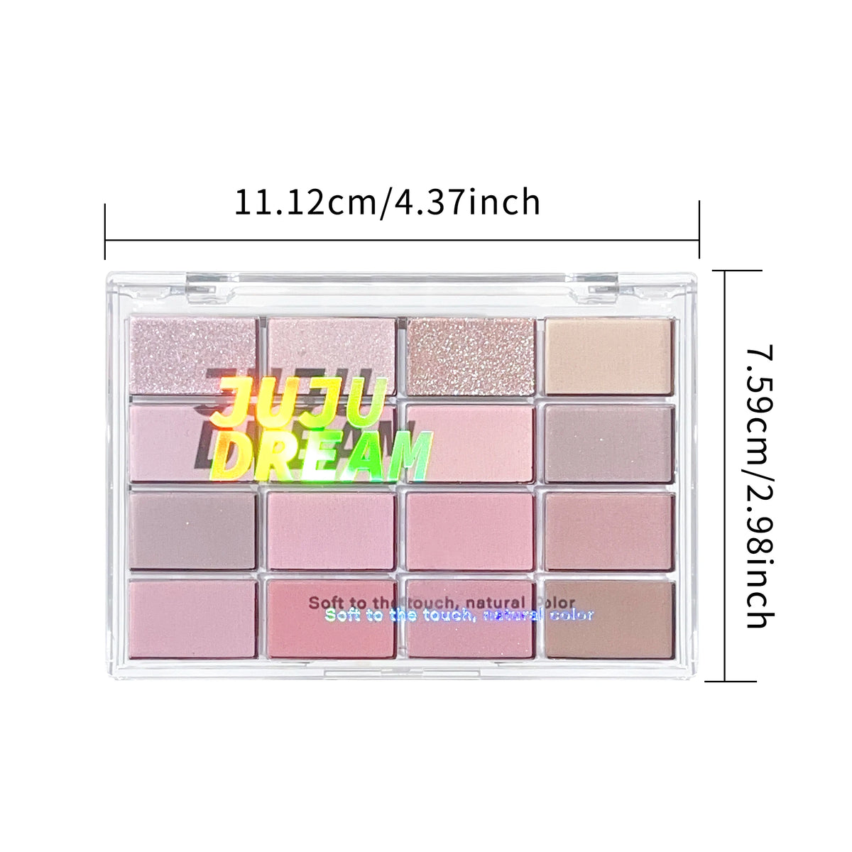 16-Color Eyeshadow Palette Matte & Shimmer – Nude Earth Tones, Silky Blendable Texture, Korean Style Natural Eye Makeup Look