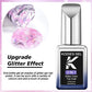 KODIES GEL Glitter Top Coat Gel Nail Polish 2 In 1 Semi Permanent  UV Stars Moon Halo Top Coat No Wipe Manicure Nail Art Sealer