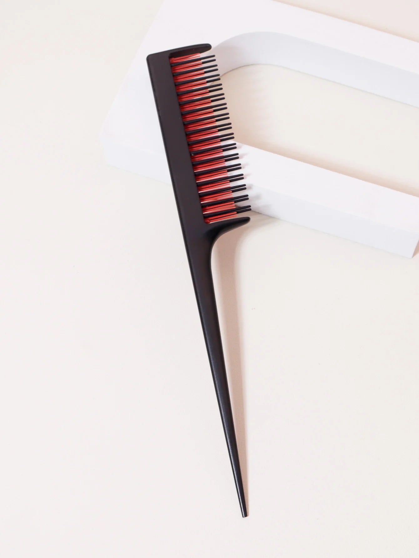 Three layer comb, styling tool, structured layered mouse tail comb, used for combing the back roots, evening styling