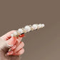 Exquisite Side Pearl Hairpin Hair Clip for Women, New Niche High-End Horizontal Clip for the Back of the Head, Half-Tied Spring