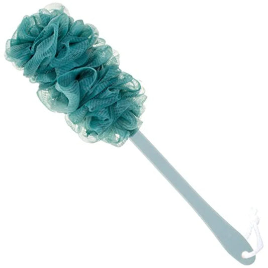 Back Scrubber for Shower Loofah Long Handle Bath Body Brush Soft Nylon Mesh Sponge On a Stick for Shower Men Women Elderly Exfo