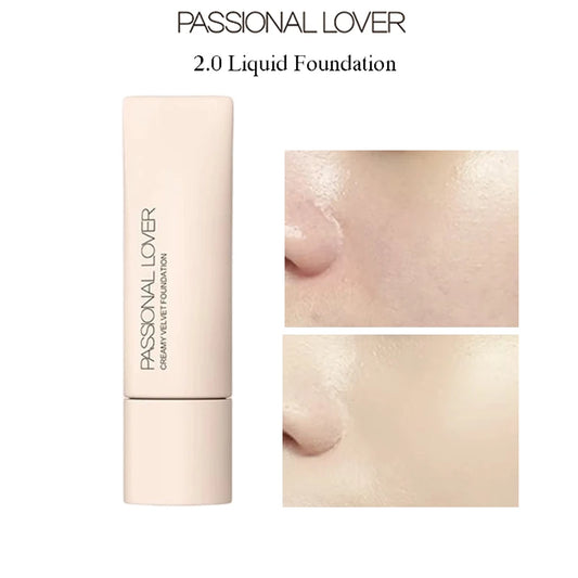 Passional Lover Liquid Foundation Concealer Matte Soft Waterproof BB Cream Oil Control Longlasting Face Base Makeup For Dry Skin