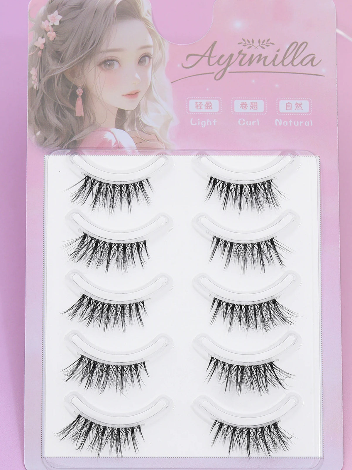 10 Pairs Natural Eye Lashes Faux Mink Eyelashes Winged End Eye Elongated Eyelashes Natural Long Manga Lashes Fake Lashes Makeup