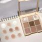 Oat Milk Coffee Earth Tone Eye Shadow Low-saturation Matte Highlight Powder Blusher Contouring Palette Nine-color Eye Shadow