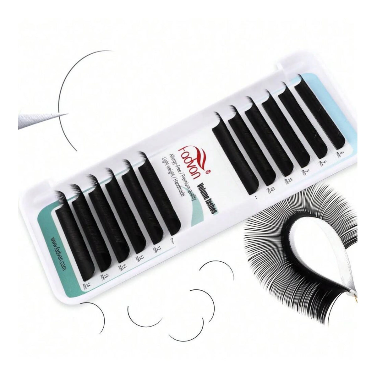 FADVAN 0.15/0.20mm Ellipse Lashes Flat Soft Wires Eyelash Extensions C/D Curl Super Mink Faux Semi-permanent Individual Lash