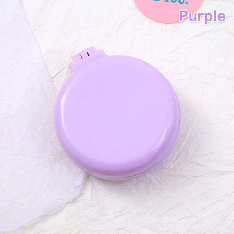 Mini Hair Comb With Mirror Foldable Comb Travel Portable Massage Women Girl Hair Brush Macaron Airbag Comb Styling Tools Gift