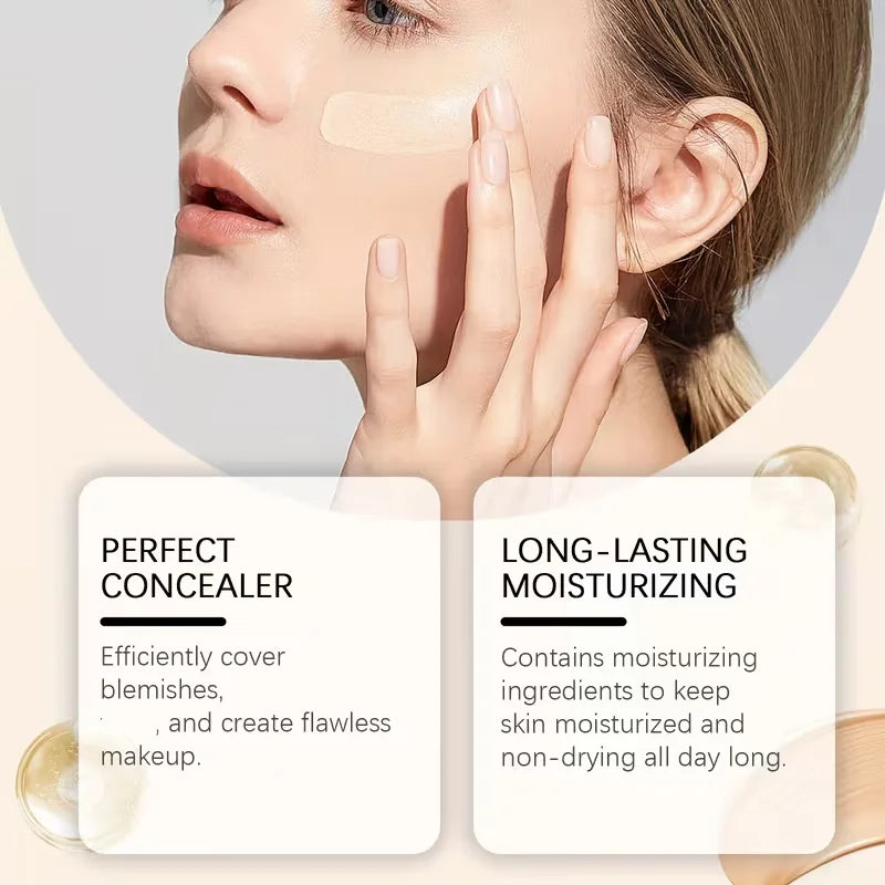 Matte Liquid Concealer Makeup Set - Long-Lasting Buildable Coverage for Contouring Dark Circles, Blemishes, Cheeks and Nose