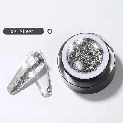 Vendeeni 4 Colors High Flash Gel Nail Polish Hybrid Glitter UV Soak off Gel Varnish Shiny Platinum Painting Nail Art Gel Lacquer