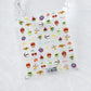 Lovely Red Fruit Strawberry Cherry Bowknot Love Heart Star Silk Ribbon 5D Nail Art Stickers Chic Self Adhesive Manicure Decal