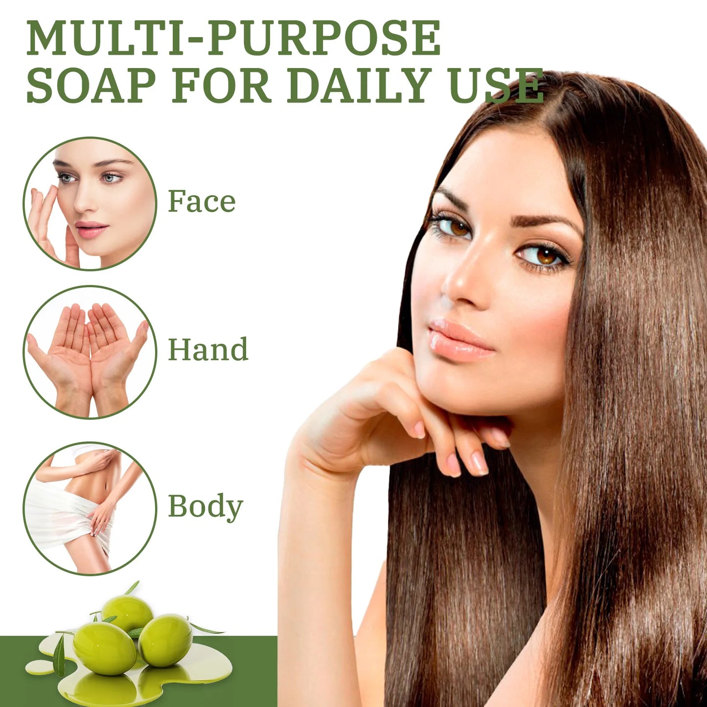 DIMOT Handmade Olive Oil Soap Bar 200g - Natural Plant-Based Laurus Nobilis & Olea Europaea Fruit Oil for Face, Body, Hand