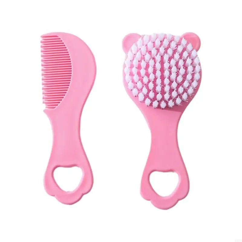 2Pcs Infant Comb and Brush for Newborns Daily Grooming and Travel Use 69HE