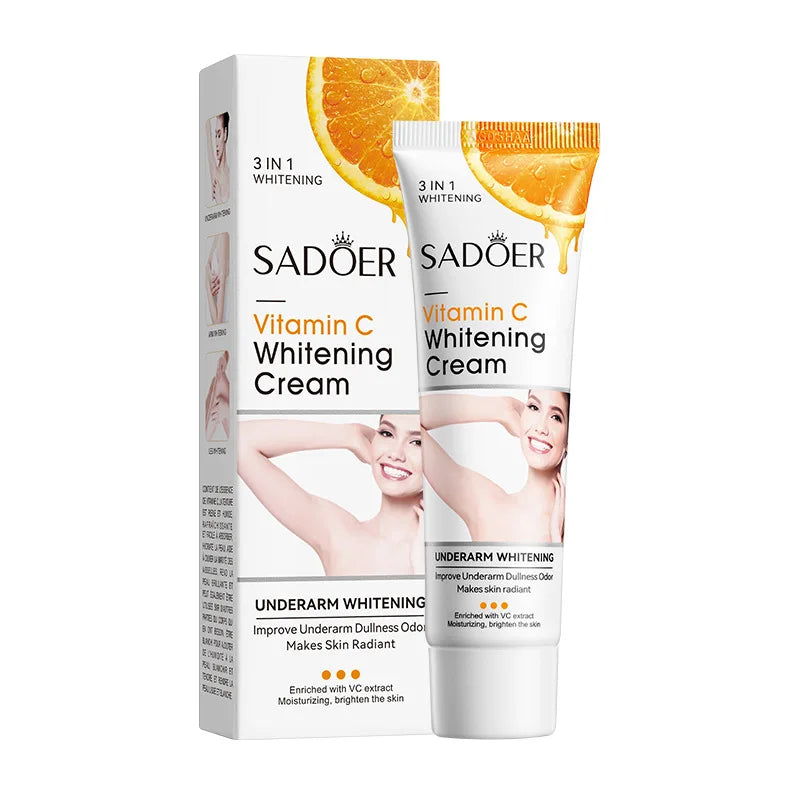 SADOER Vitamin C Whitening Cream Body Armpit Nourishing Anti-aging Smooth Moisturizing Body Lotion Exfoliating Creams Skin Care