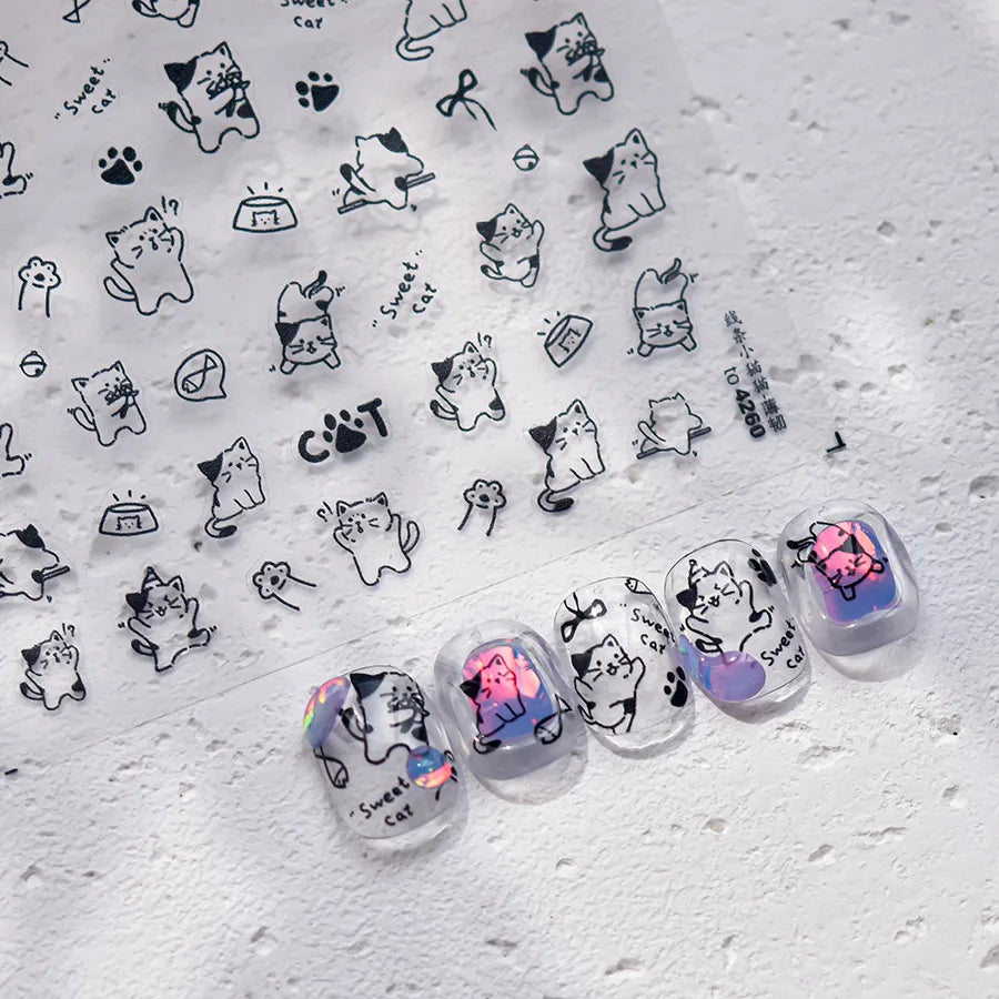Gold Snowflake Bowknot Snowman Lovely Christmas 3D Self Adhesive Nail Art Sticker Rhinestone 5D Embossed Reliefs Manicure Decals