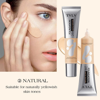 Liquid Foundation Naturally Covers Flaws Without Sticking Powder, Plain Face Cream, Transparent Foundation, Conceals Blemishes