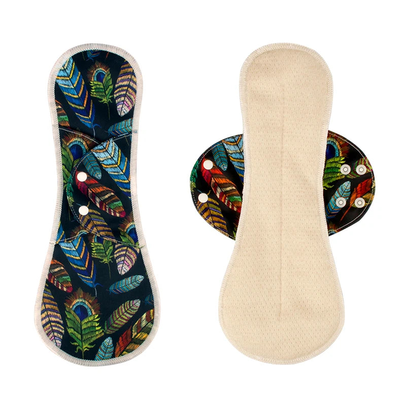 2pcs Reusable Menstrual Pads Heavy Flow Overnight Daily Pads Panty Gasket Washable Sanitary Cotton Pads for Women New Arrival