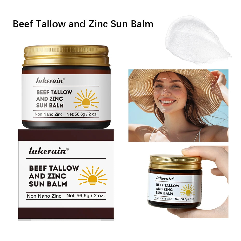 Sunscreen Makeup Beef Tallow and Zinc Sun Balm Sun Protection Moisturizing and Antioxidant Care for Your Skin