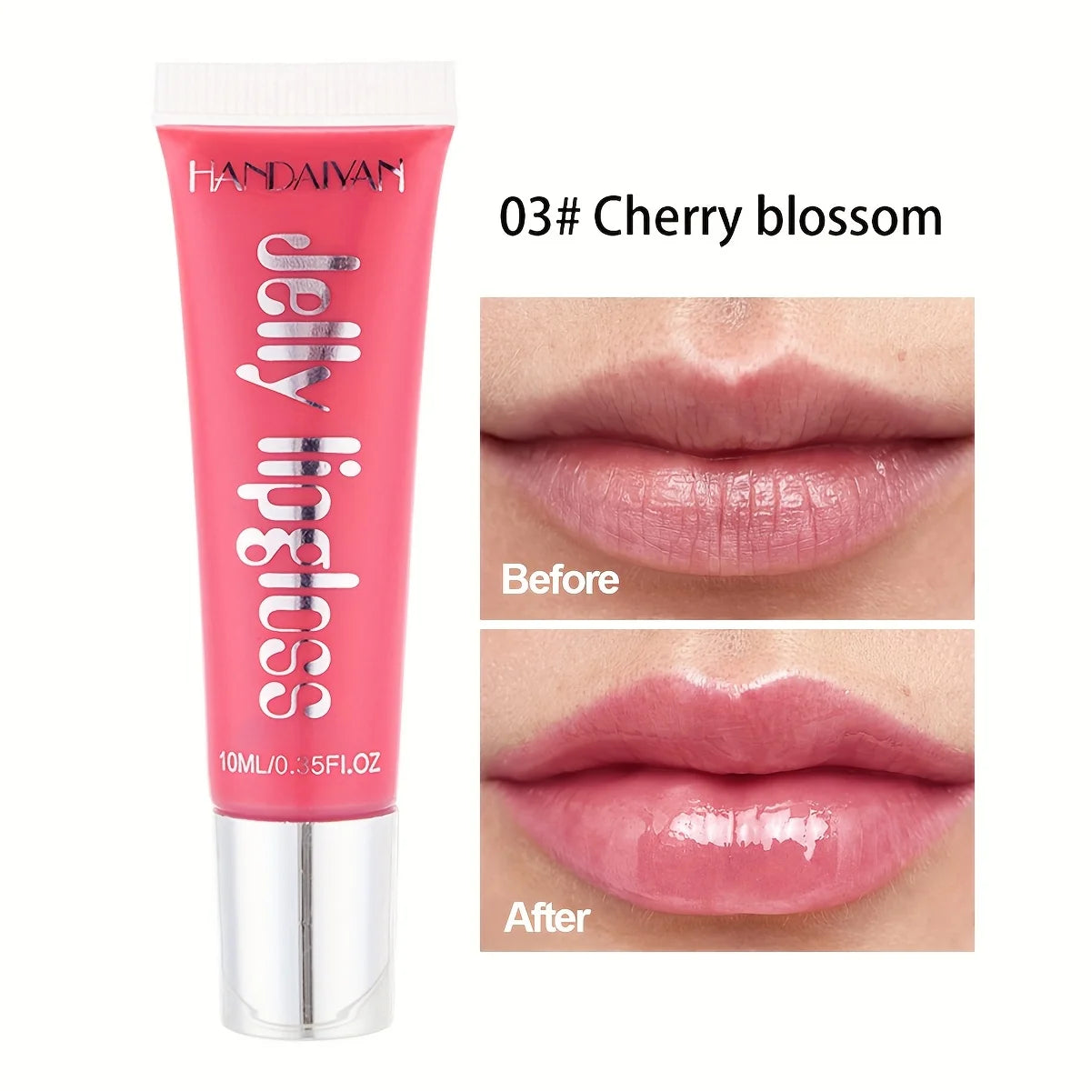 "Candy Glass" Jelly Lip Gloss | Mirror Shine + Fruit-Infused Nectar | Non-Sticky Doodle-Proof Oil | Plumping & Hydrating