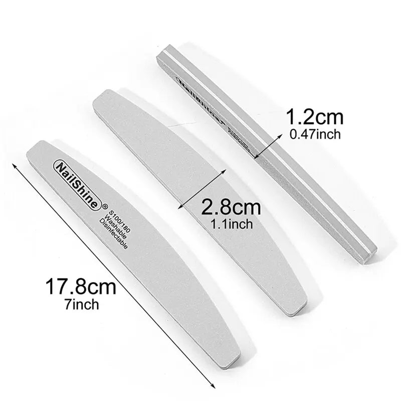 10/30pcs Double-sided Nail File Block Colorful Sponge Nail Polish Buffing Sanding Buffer Strip Polishing Pedicure Manicure Tool