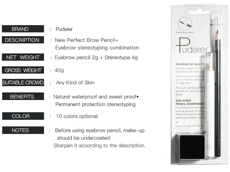 Free Shiping 3D Styling Brow Gel Eyebrow Pencil Set Makeup Combination 2 In 1 Natural Eye Brow Enhancer Pen Gels Kit Cosmetics
