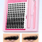 GROINNEYA Lash Clusters Kit Fluffy Individual Lashes C Curl Cluster DIY Lash Extension Kit Lash Bond and Seal Eyelash Extensions