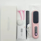 USB Charging Portable Hair Straightener Brush, Cordless Straightening Comb LED Display & Ceramic Coating, Ionic Technology