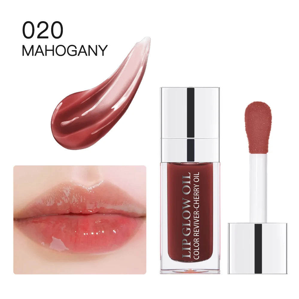 Crystal Jelly Moisturizing Lip Oil Plumping Lip Gloss Makeup Sexy Plump Lip Glow Oil Tinted Lip Plumper 6ml 1 Piece
