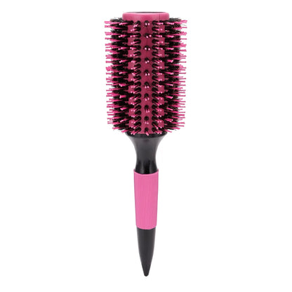 Wooden Round Hair Comb Brush With Boar Bristle Mix Nylon Styling Tools Professional Ceramics Ion Hair Brush Hairdressing Supply