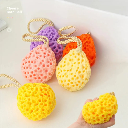 Honeycomb Bath Ball Bathroom Cotton Household Soft Cheese Cute Children's Body Scrubbing Bath Balls Foaming Bath Sponges