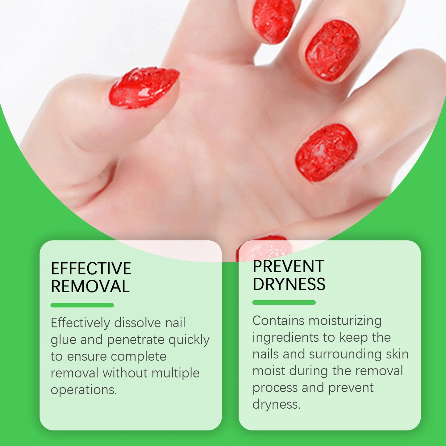 EELHOE 8ml Nail Gel Remover 3 Minutes Fast Remove Polish Soak Off Clean UV Harmless Reduce Dryness Non-Irritating Easily Removes