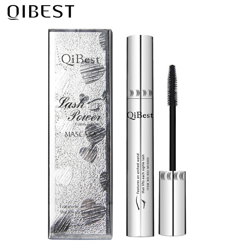 QIBEST 4D Silk Fiber Eyelash Black Mascara Waterproof Long Lasting Eyelash Extension Thick Lift Lengthening Eyelash  Mascara
