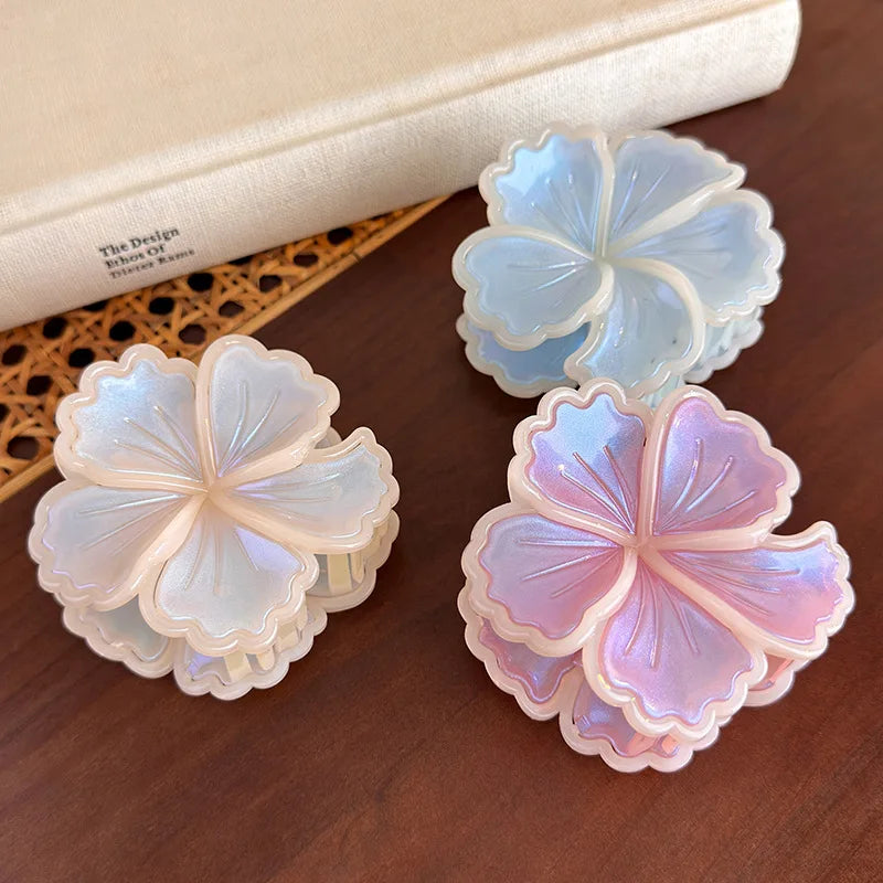 Hot New Arrival: Colorful Glittering Cabbage Flower Hair Clip Beach Vacation Style Back-of-Head Hair Accessory