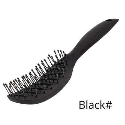 Styling Curly Hair Brush Salon Scalp Massager Comb Detangling Drying Brush Anti Static Curved Vent Brush Hairdressing Styling
