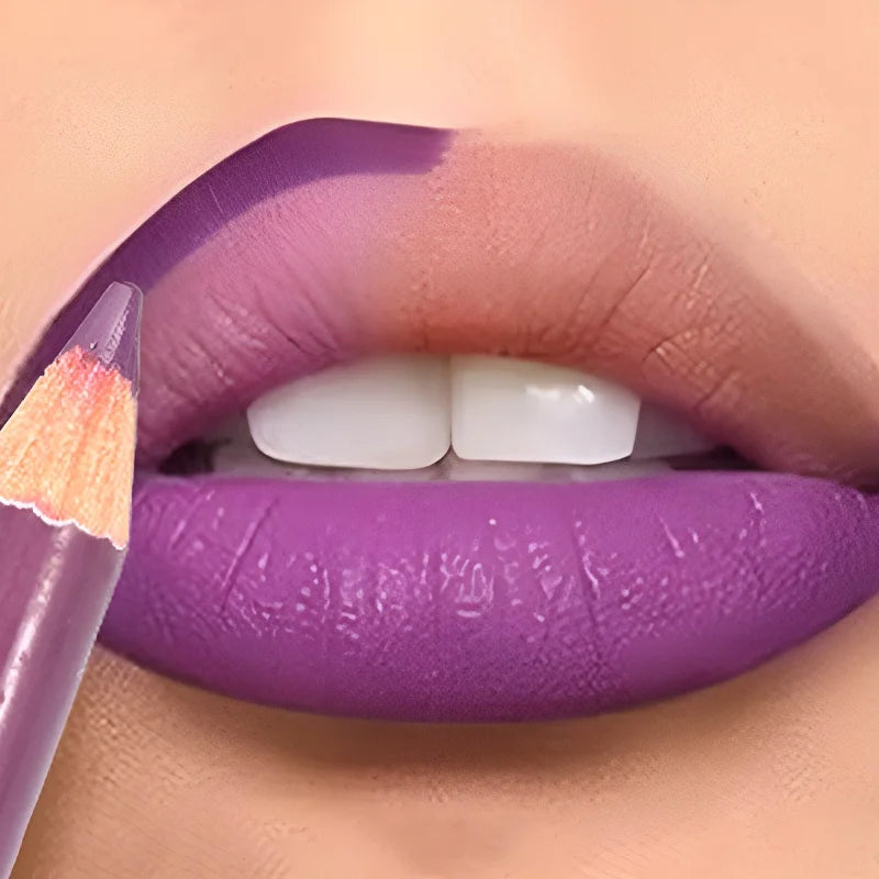Dark Brown Waterproof Lip Liner Matte Long Lasting Makeup Pens 28 Colors Non-stick Cup Lipstick Pencil Women Party Lip Cosmetic